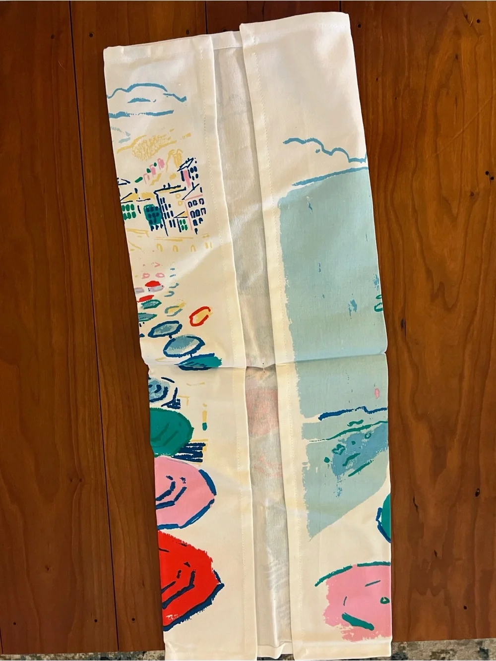 IKEA Colorful Cotton Beach Umbrella Print Kitchen Towel - NWT!